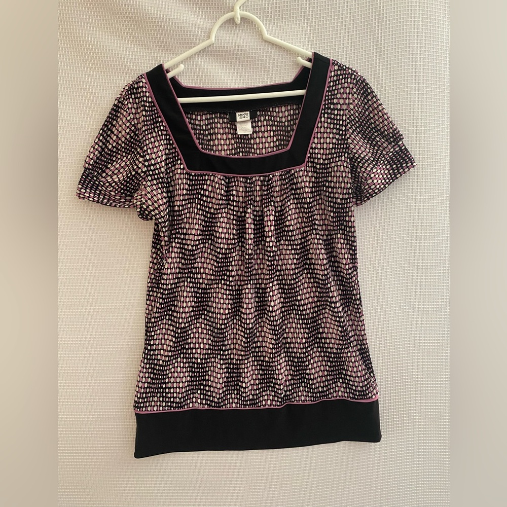 Women's Studio 1949 Y2K Square Neckline Babydoll Polka Dot